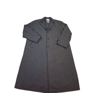 Kings Court Mens size 3X Wool Herringbone Preppy Career Professional Long Coat